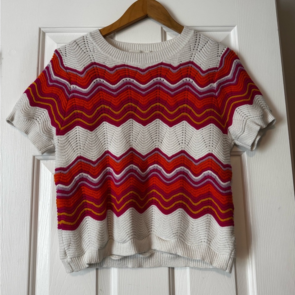 Pants Store Women's Medium Chevron Patterned Knit Blouse - NWOT 0489